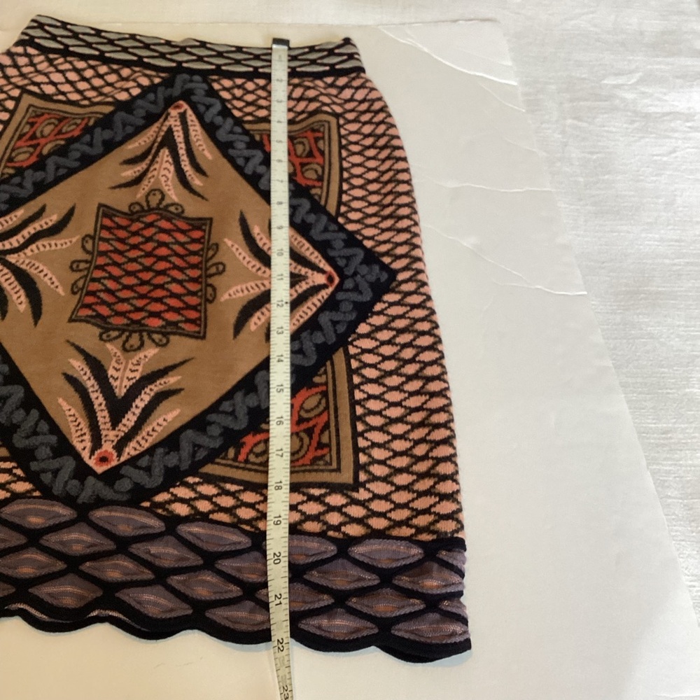 M Missoni Skirt Womens 4 3D Knit Alpaca Blend Iconic Pattern Italy Gossip Girl - Picture 12 of 13